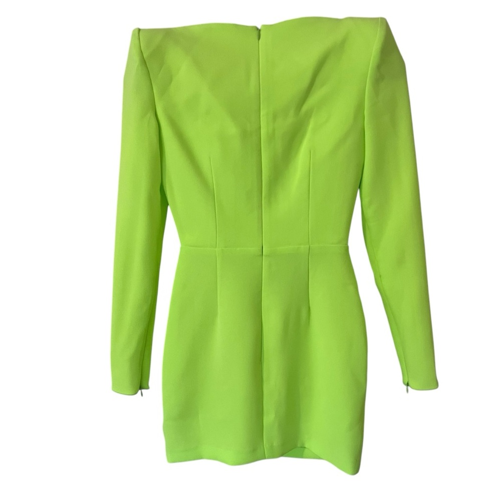 Alex Perry Dale Stretch Crepe Corset Potrait Dress in Lime sz 8 UK 4 US - Picture 5 of 8